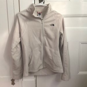 Women's white North Face fleece